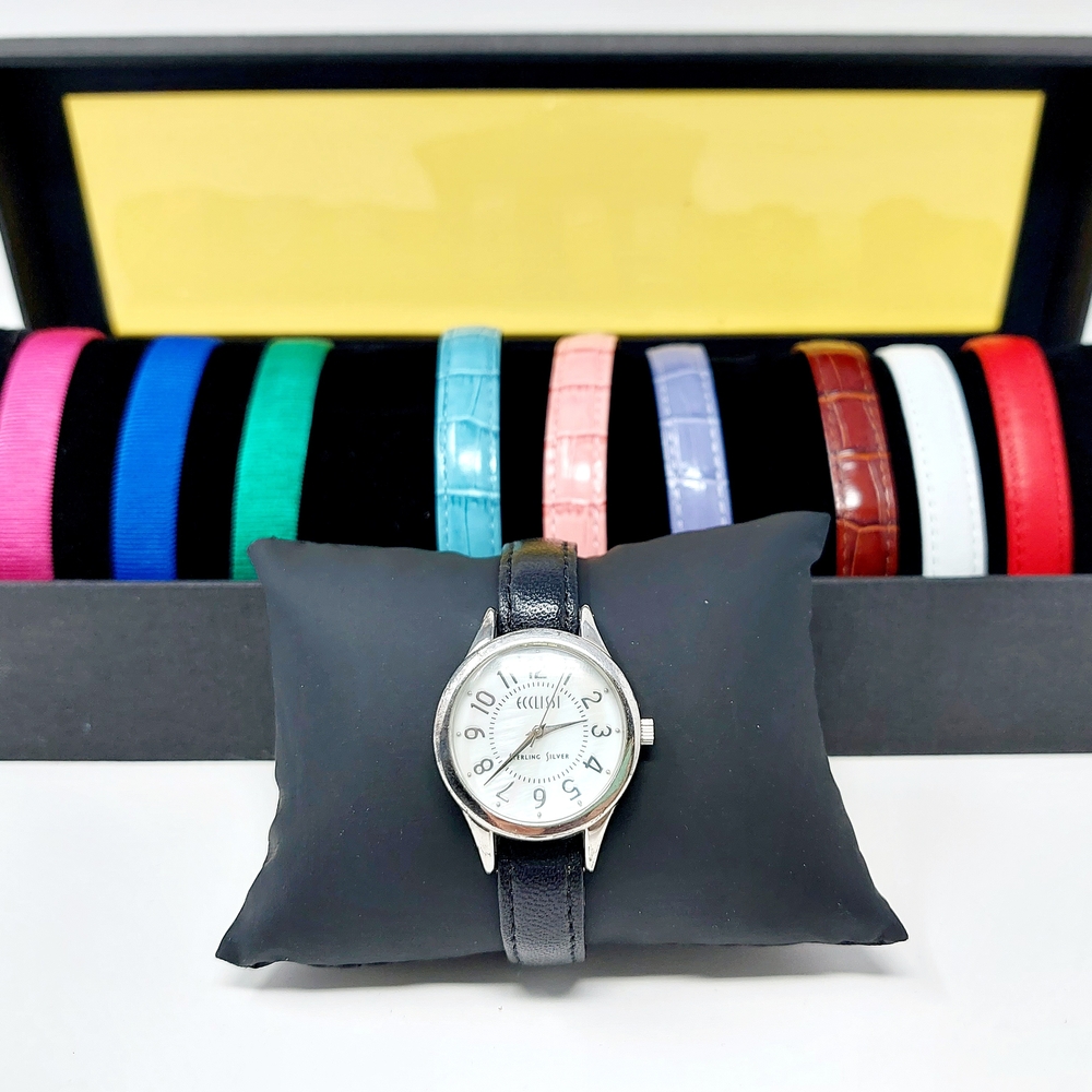 Working Sterling Silver .925 Women's Watch Interchangeable Straps